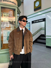 OXFREAK Toggle-Clasp Korean Suede Jacket - Rich Brown